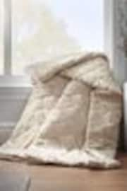 Catherine Lansfield Natural Teddy Cosy and Soft Diamond Fleece Throw - Image 1 of 1