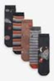 Multi Space Print Cosy Terry Cotton Rich Socks 5 Pack - Image 1 of 1