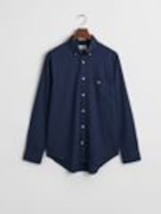 GANT Blue Regular Fit Poplin 100% Cotton Shirt - Image 1 of 1