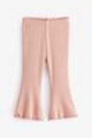 Pale Pink Rib Flare Leggings (3mths-7yrs) - Image 1 of 1