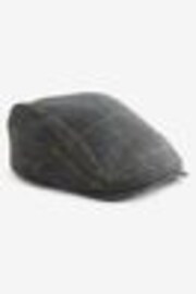 Green Check Wool Blend Flat Cap - Image 1 of 1