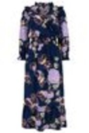 Pour Moi Navy Floral Print Maggie Dress - Image 1 of 1