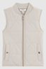 Reiss Stone Ritchie Junior Hybrid Knitted-Quilted Gilet - Image 1 of 1
