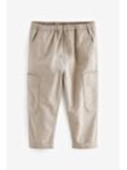 Neutral Cream Side Pocket 100% Cotton Pull On Trousers (3mths-7yrs) - Image 1 of 1