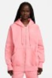 Nike Pink Mini Swoosh Full Zip Hoodie - Image 1 of 1