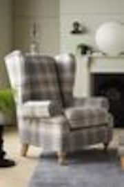 Versatile Check Nevis Grey Grande Sherlock Highback Armchair - Image 1 of 1