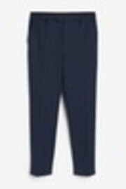 Navy Blue Super Skinny Fit Motion Flex Stretch Check Suit: Trousers - Image 1 of 1
