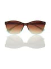 Marrón/verde azulado - Gafas de sol pequeñas clásicas con diseño bicolor degradado de Joules - Imagen 1 de 1