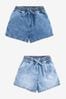 cotton elastic waist shorts