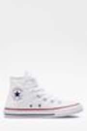 Converse White 1V High Top Junior Trainers - Image 1 of 1