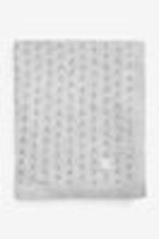 The Little Tailor Grey 100% Cotton Pointelle Baby Blanket - Image 1 of 1