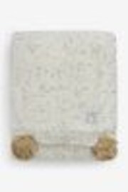 The Little Tailor Pom Pom Plush Lined Baby Blanket - Image 1 of 1