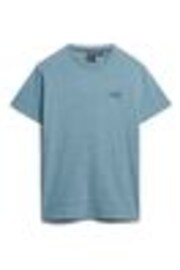 Голубой Desert Grit - Футболка с вышивкой логотипа Superdry Essential - Изображение 1 из 1