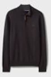 Crew Clothing Company Grey Black Quarter Zip Knitted Jumper - Image 1 of 1