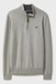 Crew Clothing Company Grey Light Quarter Zip Knitted Jumper - Image 1 of 1
