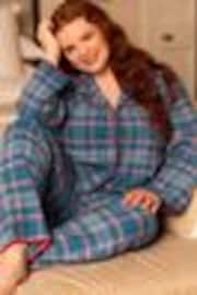 Cyberjammies Blue Long Sleeved Check 100% Cotton Pyjamas Set - Image 1 of 1