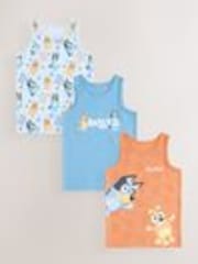 Blue 100% Cotton Vests 3 pack (1.5-8yrs) - Image 1 of 1