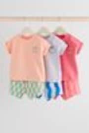 Leuchtende Farben/Obstmotiv - 6-teiliges Baby-Set aus Oberteilen und Shorts - Bild 1 von 1