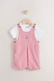 Red Stripe Baby Woven Dungaree and Bodysuit Set (0mths-2yrs) - Image 1 of 1