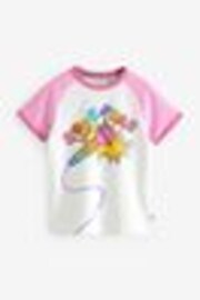 Little Bird by Jools Oliver Pink Rainbow Raglan Short Sleeve T-Shirt - Image 1 of 1