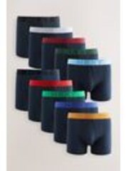 Navy Bright Bold Colour Waistband 10 pack A-Front Boxers - Image 1 of 1
