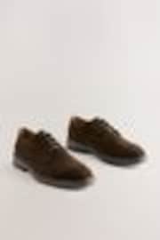 Brown Suedette Derby Shoes - Image 1 of 1