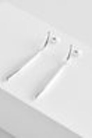 Silver Tone Sleek Drop Earrings - Image 1 of 1