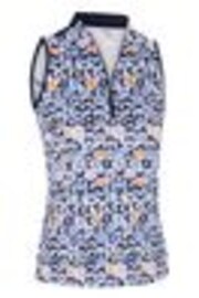 Polo blanco sin mangas con estampado de mariposas de Callaway Apparel - Imagen 1 de 1