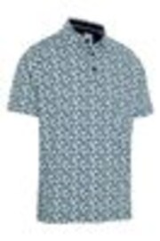 Callaway Apparel Blue Abstract Geo Print Polo Shirt - Image 1 of 1