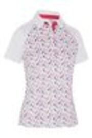 Polo blanco en tejido novedad con estampado de loros de Callaway Apparel - Imagen 1 de 1