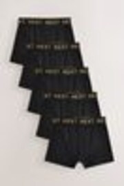Black with Gold Waistband Trunks 5 Pack (1.5-16yrs) - Image 1 of 1