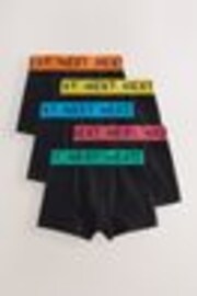 Black with Varsity Waistband Trunks 5 Pack (1.5-16yrs) - Image 1 of 1