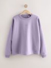 Lilac Purple EDIT Jersey Crew Neck Sweatshirt - Image 1 of 1