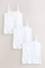 White 3 Pack Elastic Strappy Cami Vests (1.5-16yrs) - Image 1 of 1