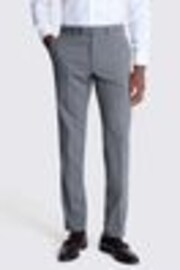 MOSS Grey Tailored Fit Performance Stripe Trousers - Image 1 of 1