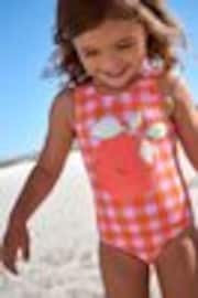 Purple/Orange Check Swimsuit (3mths-7yrs) - Image 1 of 1