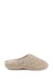 Totes Natural Isotoner Popcorn Terry Mules Slippers - Image 1 of 1