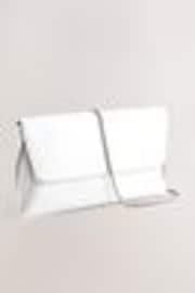 White Clutch Bag With Detachable Chain - Image 1 of 1