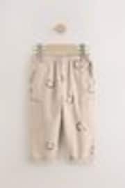 Neutral Smile Print Side Pocket 100% Cotton Pull On Trousers (3mths-7yrs) - Image 1 of 1
