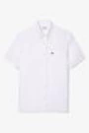 Белый - Lacoste Regular Fit Short Sleeved Linen Shirt - Изображение 1 из 1