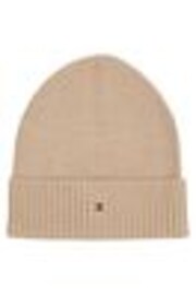 Tommy Hilfiger Brown Flag Pima Cotton Beanie - Image 1 of 1