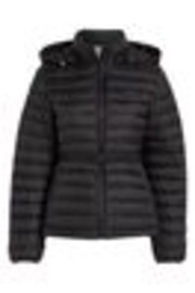 Calvin Klein Black Padded Smocking Jacket - Image 1 of 1