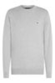 Tommy Hilfiger Grey Cotton Blend Jumper With Cashmere - Image 1 of 1