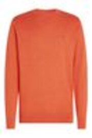 Tommy Hilfiger Orange Cotton Blend Jumper With Cashmere - Image 1 of 1