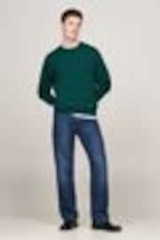 Tommy Hilfiger Green Cotton Blend Jumper With Cashmere - Image 1 of 1