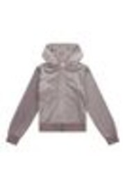 Juicy Couture Grey Diamanté Zip Through Hoodie - Image 1 of 1