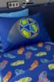 Catherine Lansfield Navy Blue Bright Football Fitted Bed Sheet - Image 1 of 1