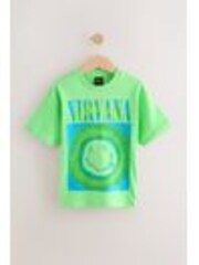 Verde con diseño de Nirvana - Camiseta con diseño de banda (3-16 años) - Imagen 1 de 1