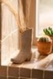 Natural Ceramic Cowboy Boot Ornament - Image 1 of 1
