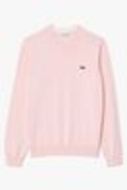 Розовый - Lacoste 100% Хлопок круглый вырез свитер - Image 1 of 1